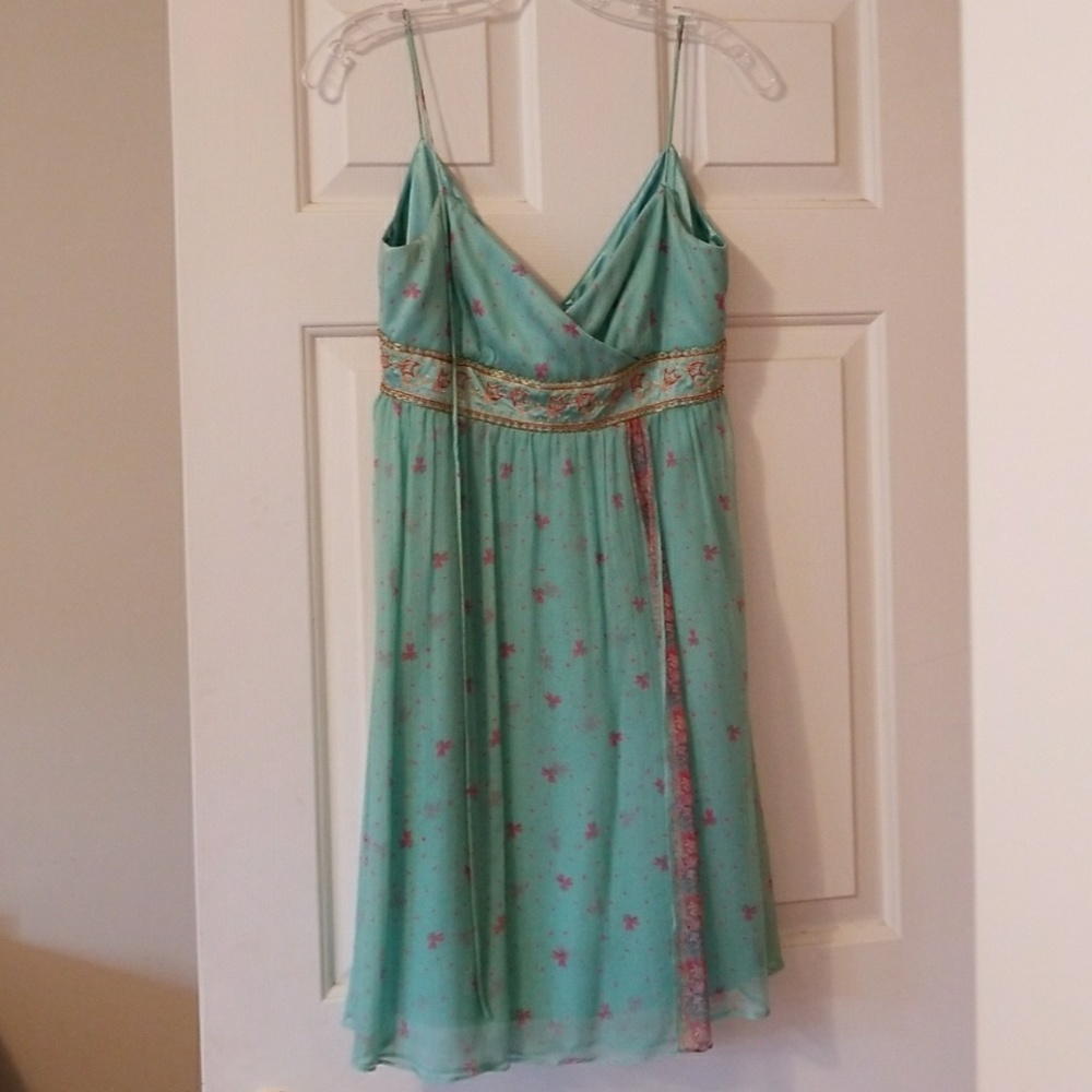 Laundry by Shelli Segal turquoise cocktail dress